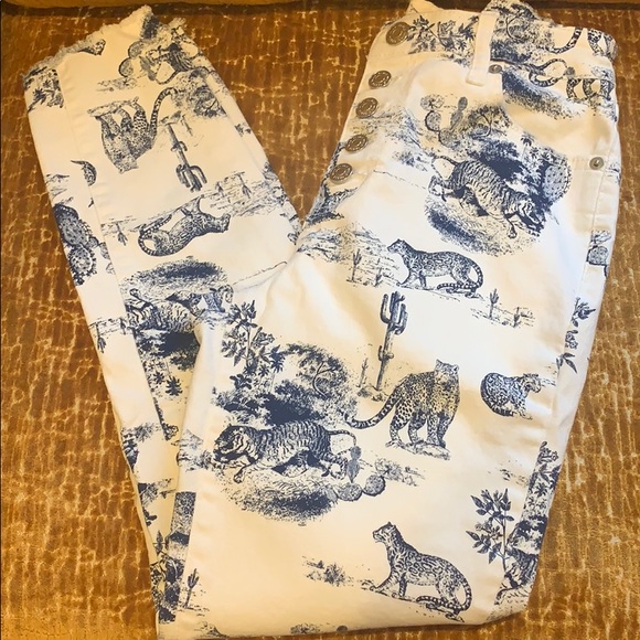 wild fable Denim - Cactus & leopard printed jeans High waisted